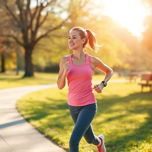 Woman jogging in a park, emphasizing the benefits of exercise for weight management